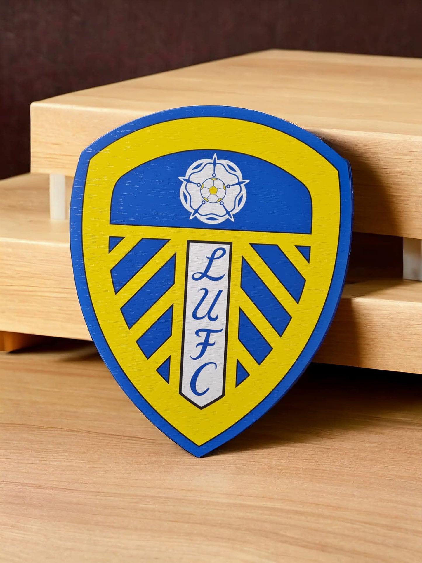 Дървена Футболна Емблема Лийдс Юнайтед
