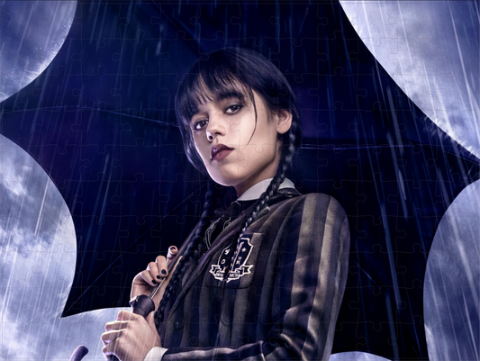 Дървен Пъзел Wednesday 120 части + Подарък Магнит