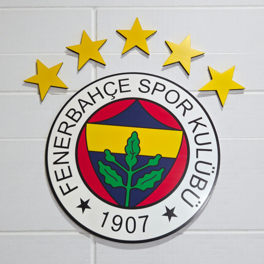 Дървена Футболна Емблема Фенербахче