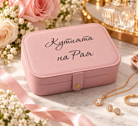 Кутия за Бижута с Текст по Ваш Избор 22x14x7cm